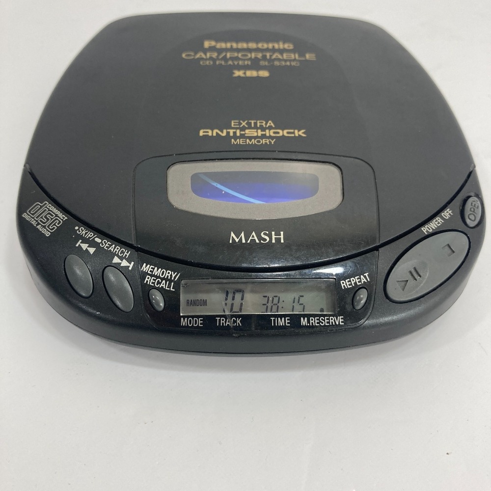 Panasonic SL-S341C CD Player Extra Anti-Shock Memory XBS MASH - TESTED